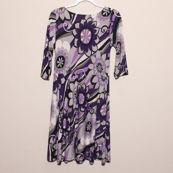 Vintage 70s Sunny  Floral Print Dress Size Medium Made in USA - Picture 2 of 8